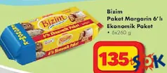 BİZİM PAKET MARGARİN 6'LI EKONOMİK PAKET 6X260 G